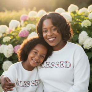 Blessed Embroidered Sweatshirt – Kids & Adults