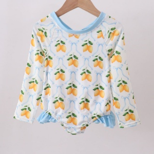 Blue Bow Lemon Rashguard